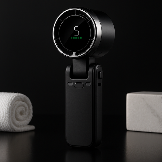 BreezeBar™ Portable Smart Fan — Digital Display + USB Rechargeable